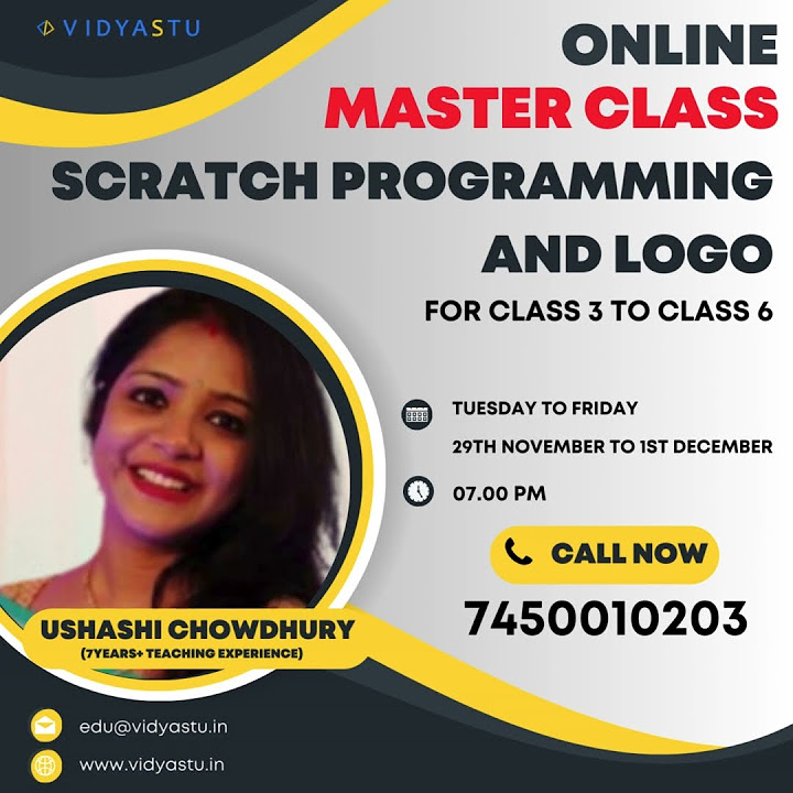 admission open for scratch programming and logo for class 3 to class 6 ...