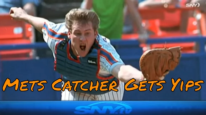 NY Mets catcher Mackey Sasser gets the throwing yi...