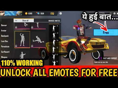 How To Unlock All Emotes in Free Fire For Free😍2020# ...