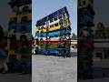 Mixed Rainbow Colour Cars &amp; Buses Fall Crash #1 - BeamNG.Drive
