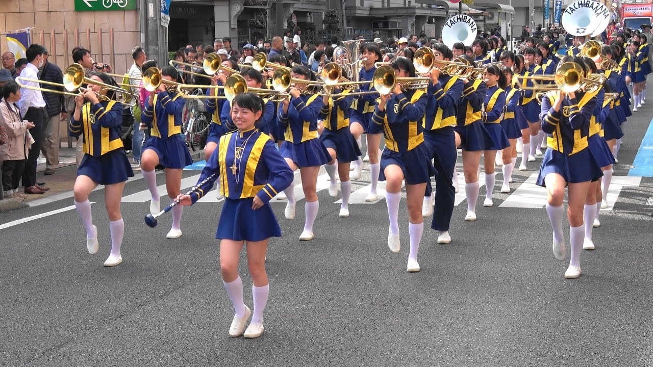 京都橘高校吹奏楽部 4k ガラシャ祭りパレードfull Kyoto Tachibana Shs Band Youtube