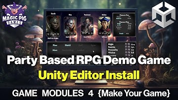 Party Based RPG Demo Game: Unity Editor Install Walkthrough {Game Modules 4 for Unity Game Dev}