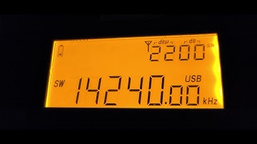 S51DX Slovenia on Tecsun H-501X receiver on telescopic antenna 14240 kHz USB Shortwave