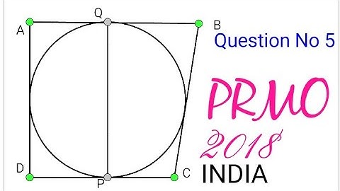 Math Olympiad question 5 from PRMO 2018 INDIA