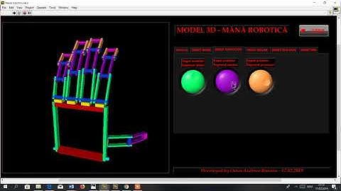 LabVIEW Simulation - A 3D virtual robotic hand designed and controlled in LabVIEW