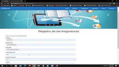 Vídeo Registro de Asignaturas en PHP