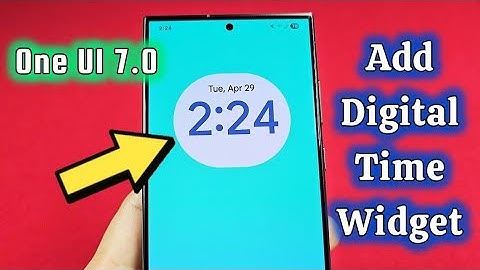 How to add digital time widget on home screen Samsung One UI 7.0