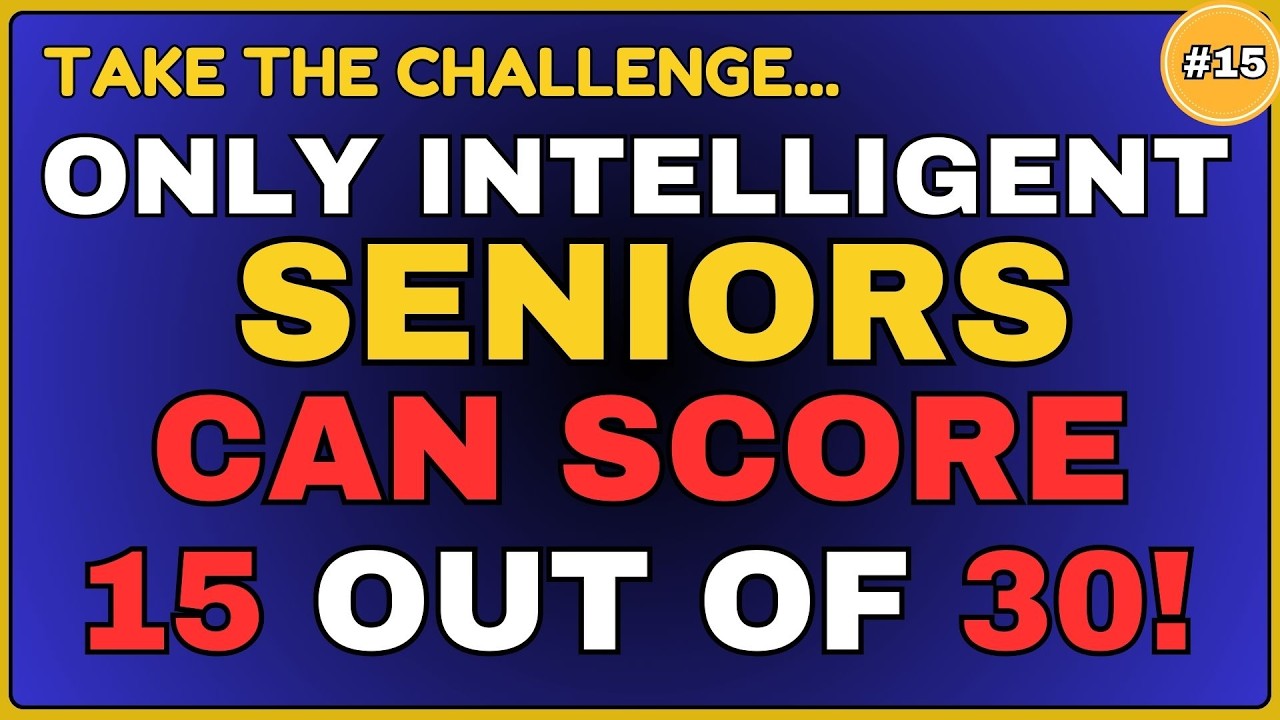 YOUR MEMORY IS DOING GREAT IF YOU CAN SCORE 8 OUT OF 30!   #generalknowledge