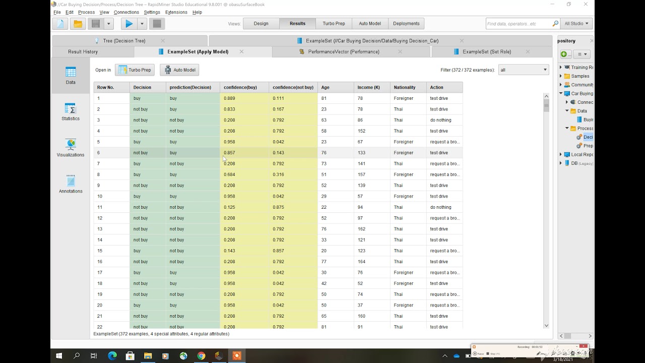 decision คือ  2022  RapidMiner 10 การอ่านค่า Decision Tree