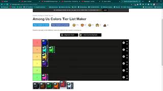 among us color tier list