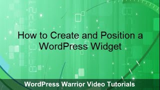 WordPress Training Perth – Enhance a Web Page’s Value Using Widgets