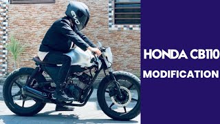HONDA CB110 STREET FIGHTER MODIFICATION DAY 1 | CAFE RACER BUDGET MEAL