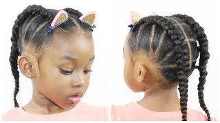 Ponytail Cornrow | Hairstyles for Little Girls | Natural Hairstyle