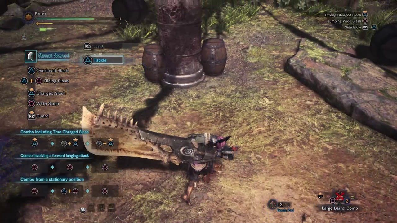 Great Sword True Charge set up [Monster Hunter World Beta] *ORIGINAL SET UP*