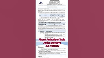 #Airport Authority of India #Junior Executive #AAI #learnwithantarachakraborty