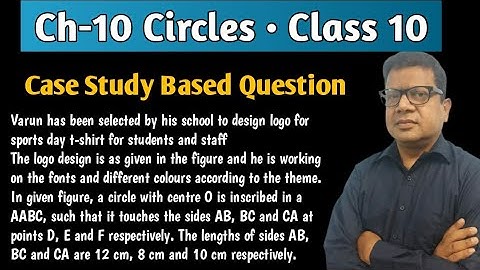 Varun has been selected by his school to design logo for sports | Circles Case Study Class 10 Maths