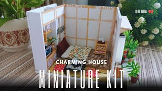 DIY miniature kit : charming house (kit assembly, calm and satisfying video)