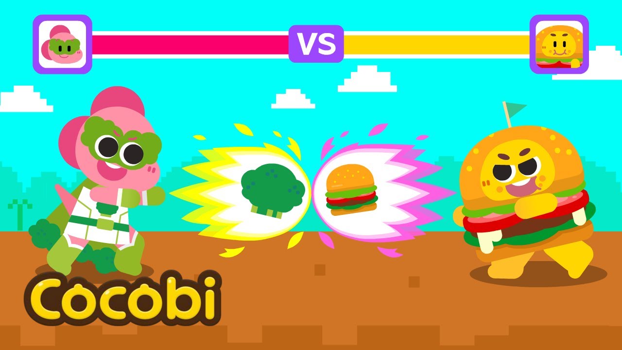 Comida Saludable vs Comida Chatarra🥦🍔 | Canciones Infantiles | Kids Songs | Cocobi