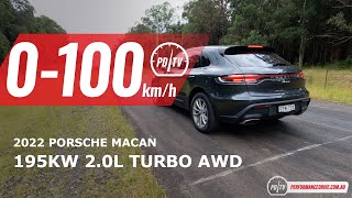 2022 Porsche Macan 2.0T 0-100km/h & engine sound