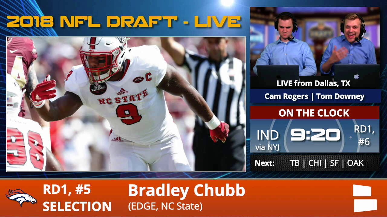 Broncos select DE Bradley Chubb with fifth-overall pick