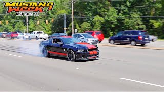 Mustang Week 2022 Car Show Pullouts, Rolling Burnouts, & Cop Chases!!