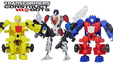 TRANSFORMERS CONSTRUCT BOTS, BUMBLEBEE, AGE OF EXCTINCTION DINOBOT RIDERS, OPTIMUS PRIME, STARSCREAM