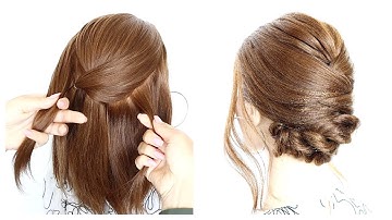 DIY Easy Updo for Short to Medium Hair perfect for Prom, Wedding