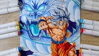 How to Draw Goku Mastered Ultra Instinct Dragon Fist 👊 [ DragonBall ] screenshot 2