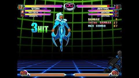 mvc2 Storm solo 100% vs crouching Sentinel