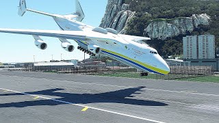 Insanely Terrible Landing At Gibraltar Airport Of Biggest Cargo Airplane