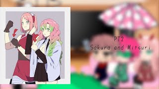 pink hair react (2/3) (Sakura and Mitsuri)🇧🇷&🇺🇲