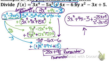 Target 5.3b - Remainder and Factor Theorem