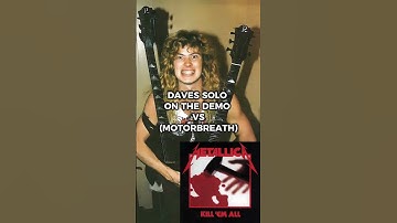 DAVES SOLO ON THE DEMO VS KIRKS ON THE OFFICIAL RELEASE #metallica #megadeth #davemustaine #metal