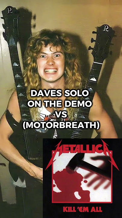 DAVES SOLO ON THE DEMO VS KIRKS ON THE  RELEASE #metallica #megadeth #davemustaine #metal
