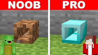 Very Little JJ & Mikey in Minecraft NOOB vs PRO (Maizen JJ Mikey) cakeman hypercow challenge