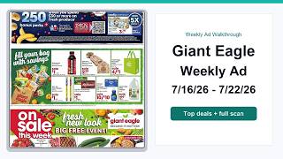 Giant Eagle Weekly Ad (7/16/26 - 7/22/26) Best Deals