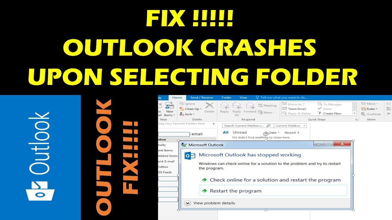 Folder crash. Outlook в безопасном режиме.