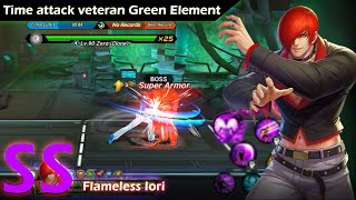 【Kof All Star】Flameless Iori - Time Attack Veteran Green Element