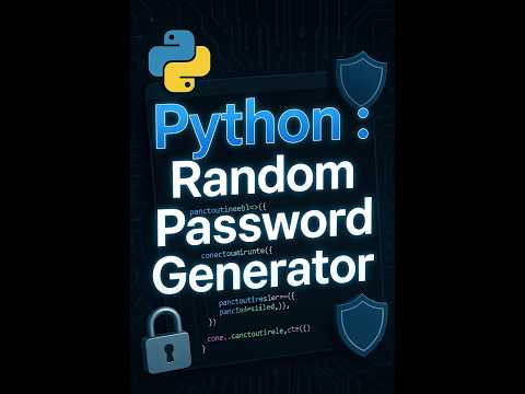 Build a Password Generator in Python #python #passwordgenerator #pythonprogramming #coding