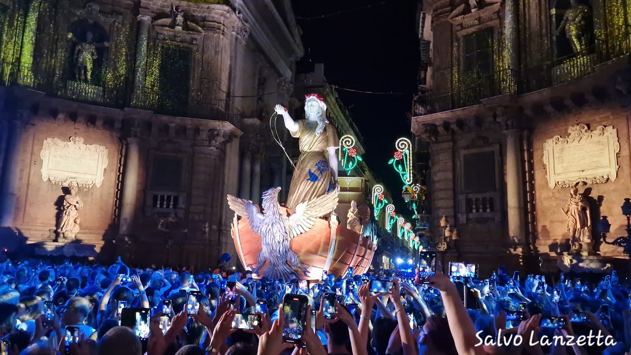 (PALERMO) - DISCESA DEL CARRO DI SANTA ROSALIA DEL 400+1° FESTINO (4K) 14/07/2025