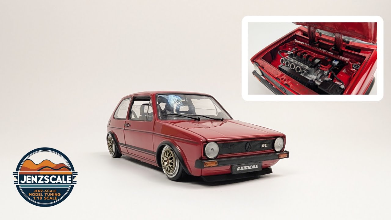 Golf 1 GTI 1976 16V Einzeldrossel Motor Swap 1:18 #diecast #tuning