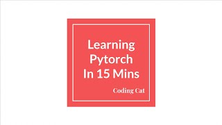 Learning Pytorch in 15 Minutes (if you know python already :) )