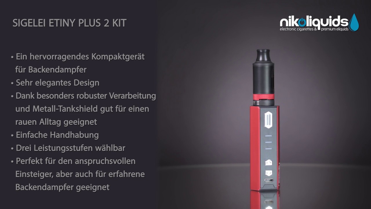 Sigelei Etiny Plus 2 Kit // Videodatenblatt