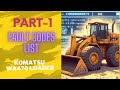 List Of Fault Codes Komatsu WA470-5 Loader || Part-1