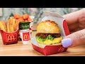 Easy fast food miniature mcdonalds meal  asmr cooking mini food