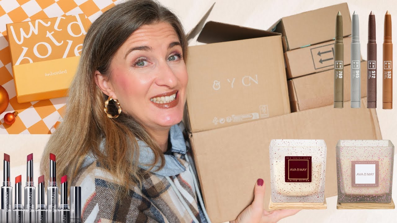 BIG HAUL COLIS📦Bougies AVA&MAY, MAC lipsticks, Coffrets cadeaux UNBOTTLED, 3INA, SWEED.