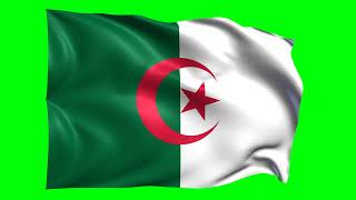 Algeria Waving Flag Green Screen Animation | 3D Flag Animation | Royalty-Free screenshot 2