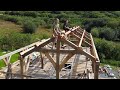 Timber Framed Barn Part 18 Main Roof Purlins