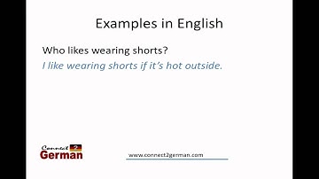 Conditional Sentences in German:  "wenn clause", part 1