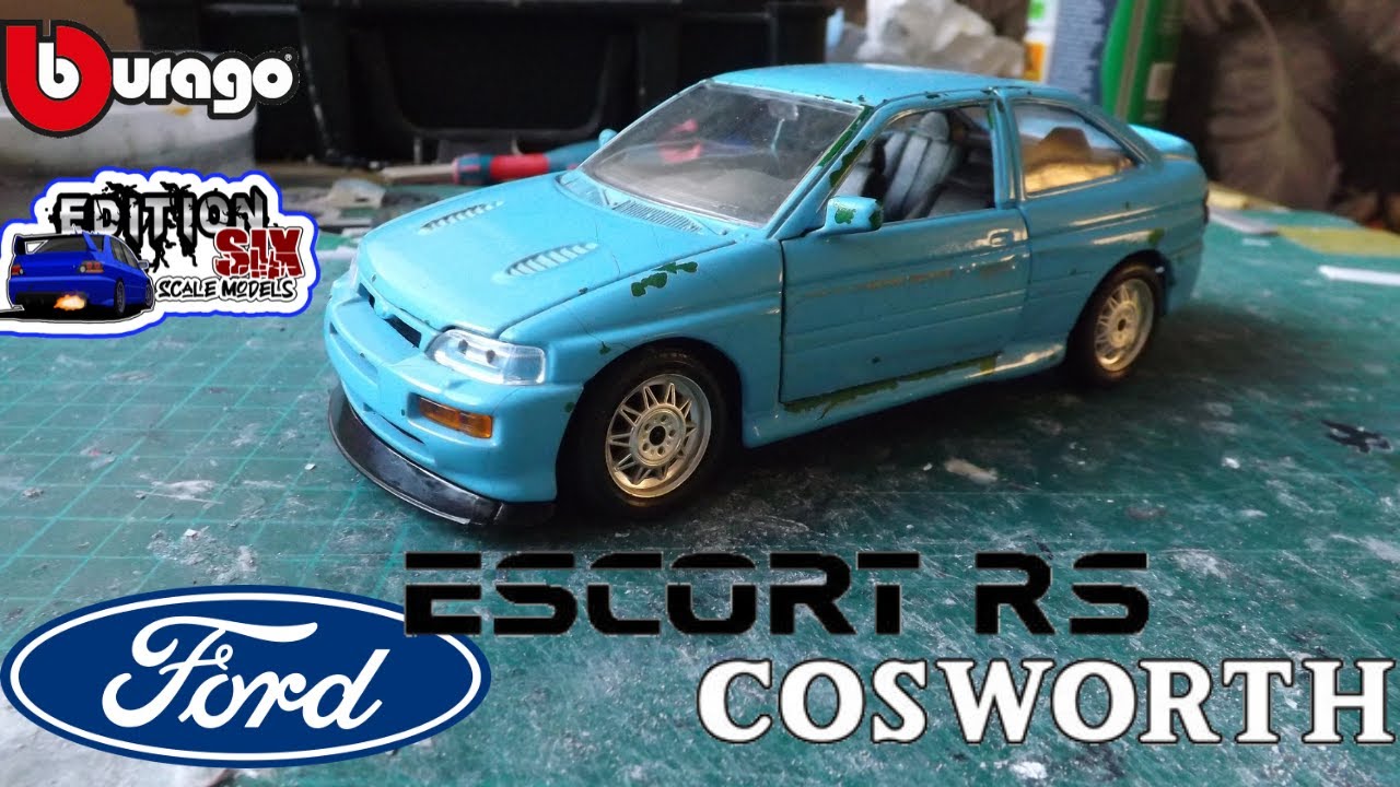 Burago Ford Escort Rs Cosworth Widebody Transformation Scale model Diecast